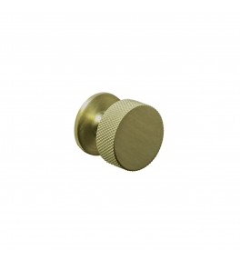 Knurled Knob Aged Brass