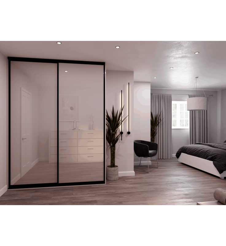 Flow - Metallic / Low Iron Glass - Made To Measure Sliding Doors