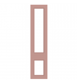 Marseille - Made to Measure - Open Frame Top and Bottom Doors Matt Blush Pink