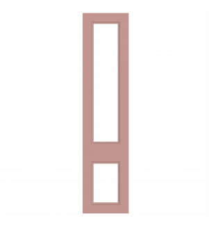 Marseille - Made to Measure - Open Frame Top and Bottom Doors Matt Blush Pink