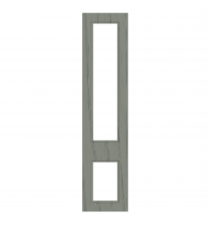 Marseille - Made to Measure - Open Frame Top and Bottom Doors Paint Flow Matt Sage Green