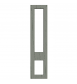 Lyon - Made to Measure - Open Frame Top and Bottom Doors Paint Flow Matt Sage Green