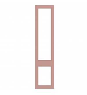 Versailles - Made to Measure - Open Frame Top and Bottom Doors Matt Blush Pink