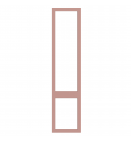 Saintes - Made to Measure - Open Frame Top and Bottom Doors Matt Blush Pink
