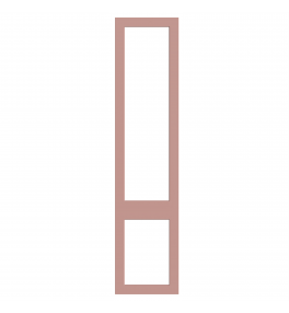 Bordeaux - Made to Measure - Open Frame Top and Bottom Doors Matt Blush Pink