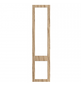 Bordeaux - Made to Measure - Open Frame Top and Bottom Doors Halifax Natural Oak
