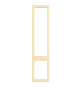 Bordeaux - Made to Measure - Open Frame Top and Bottom Doors Hi Gloss Cream