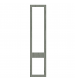 Bordeaux - Made to Measure - Open Frame Top and Bottom Doors Paint Flow Matt Sage Green