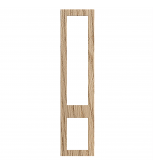 Rennes - Made to Measure - Open Frame Top and Bottom Doors Halifax Natural Oak