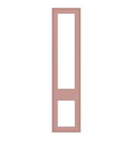 Dunkirk - Made to Measure - Open Frame Top and Bottom Doors Matt Blush Pink