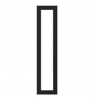 Dunkirk - Made to Measure - Open Frame Full Doors Matt Black