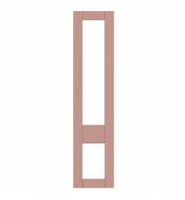 Annecy - Made to Measure - Open Frame Top and Bottom Doors Matt Blush Pink