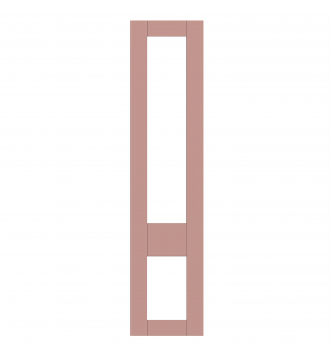 Annecy - Made to Measure - Open Frame Top and Bottom Doors Matt Blush Pink