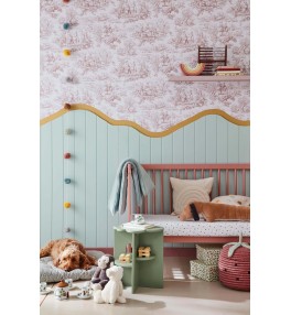 Aquamarine - Mid, Light Peachblossom, Bassoon | Lovers’ Toile – Blush,Light Peachblossom 3, Bassoon 336, Aquamarine - M#887dd0ce