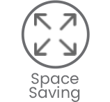 Space-Saving - Ideal for bedrooms & alcoves